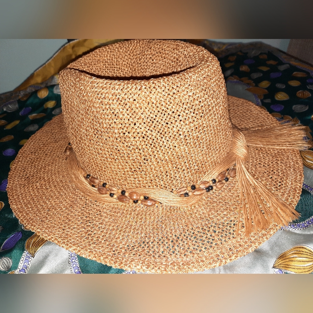 Vtg Betmar New York Woven Beaded Hat.